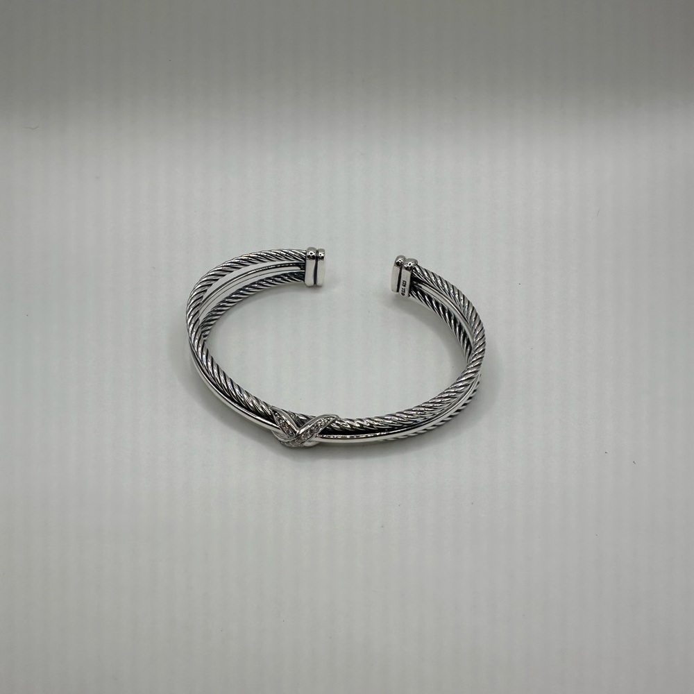 David Yurman crossover bracelet with diamonds X